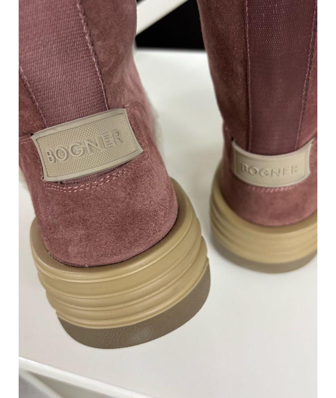 BOGNER Розовые замшевые полусапоги, фото 4