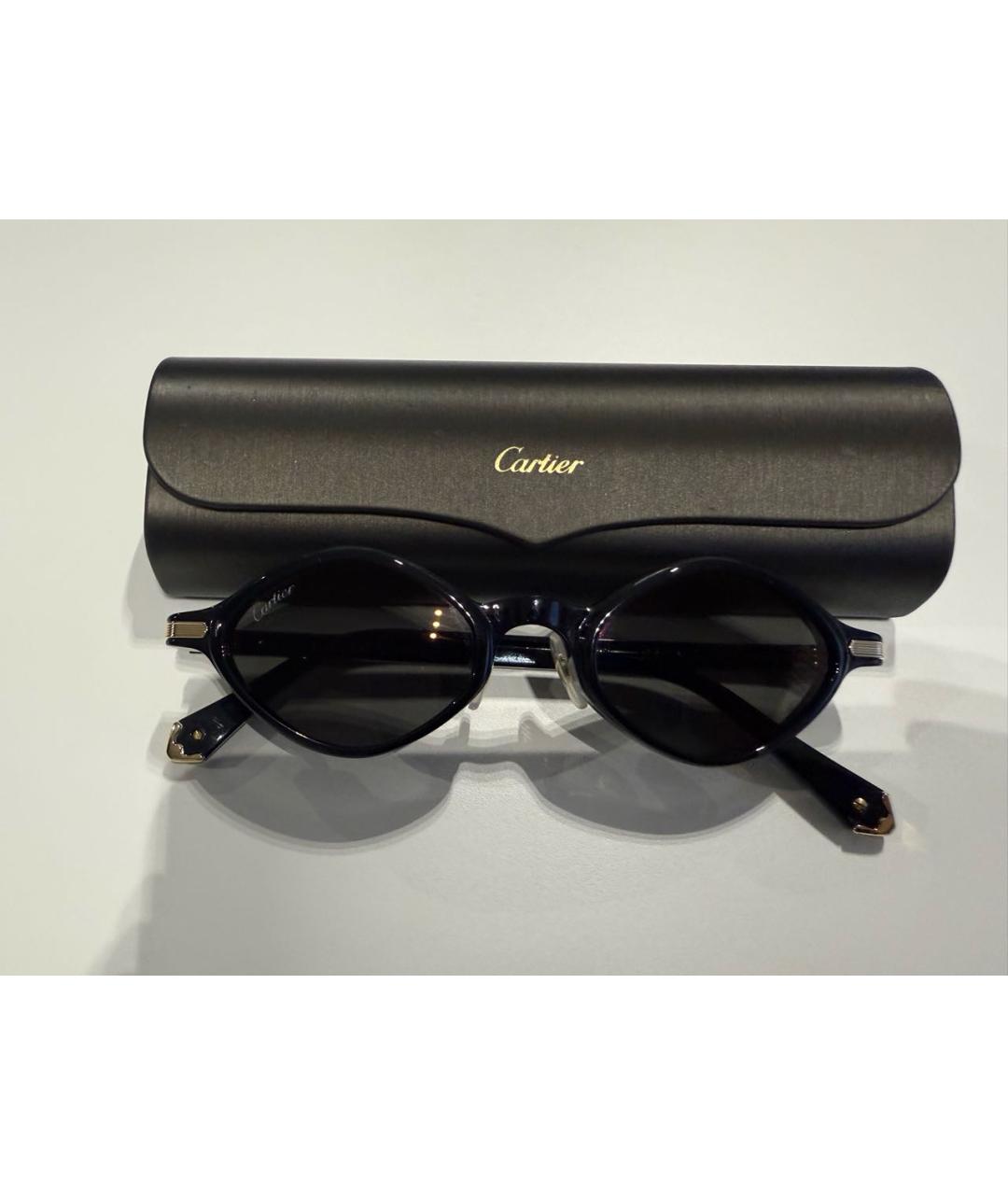 CARTIER Черные пластиковые солнцезащитные очки, фото 4