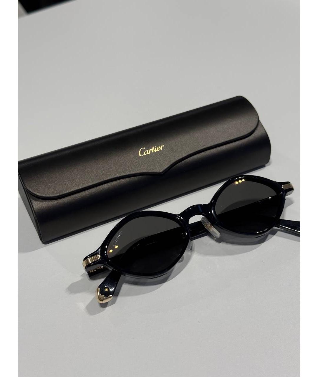 CARTIER Черные пластиковые солнцезащитные очки, фото 7