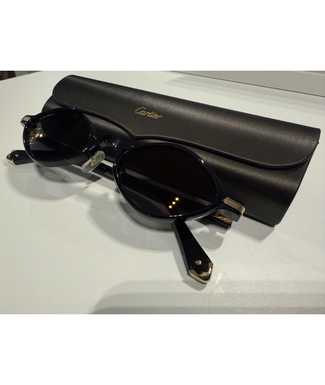 CARTIER Черные пластиковые солнцезащитные очки, фото 5