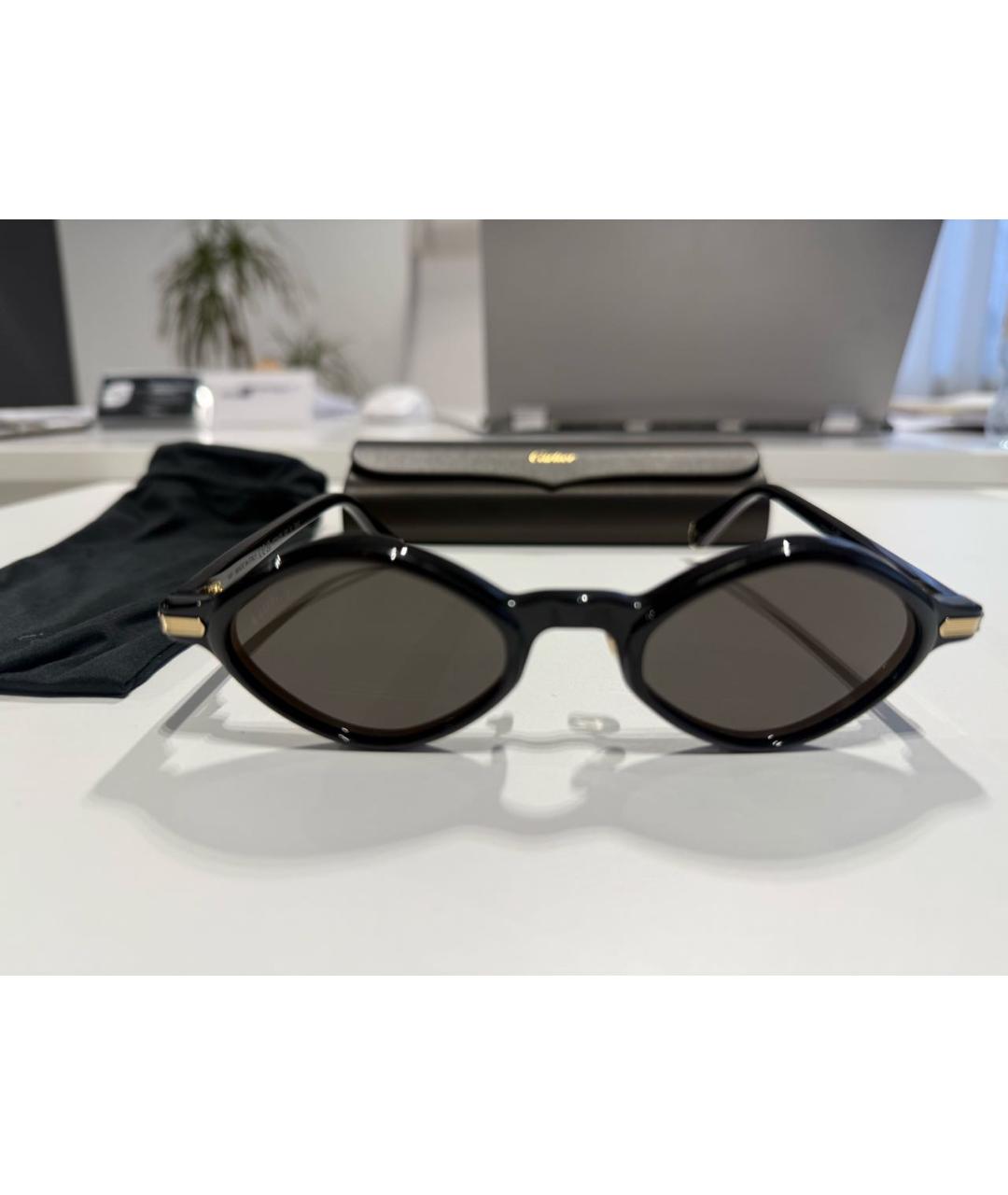 CARTIER Черные пластиковые солнцезащитные очки, фото 6