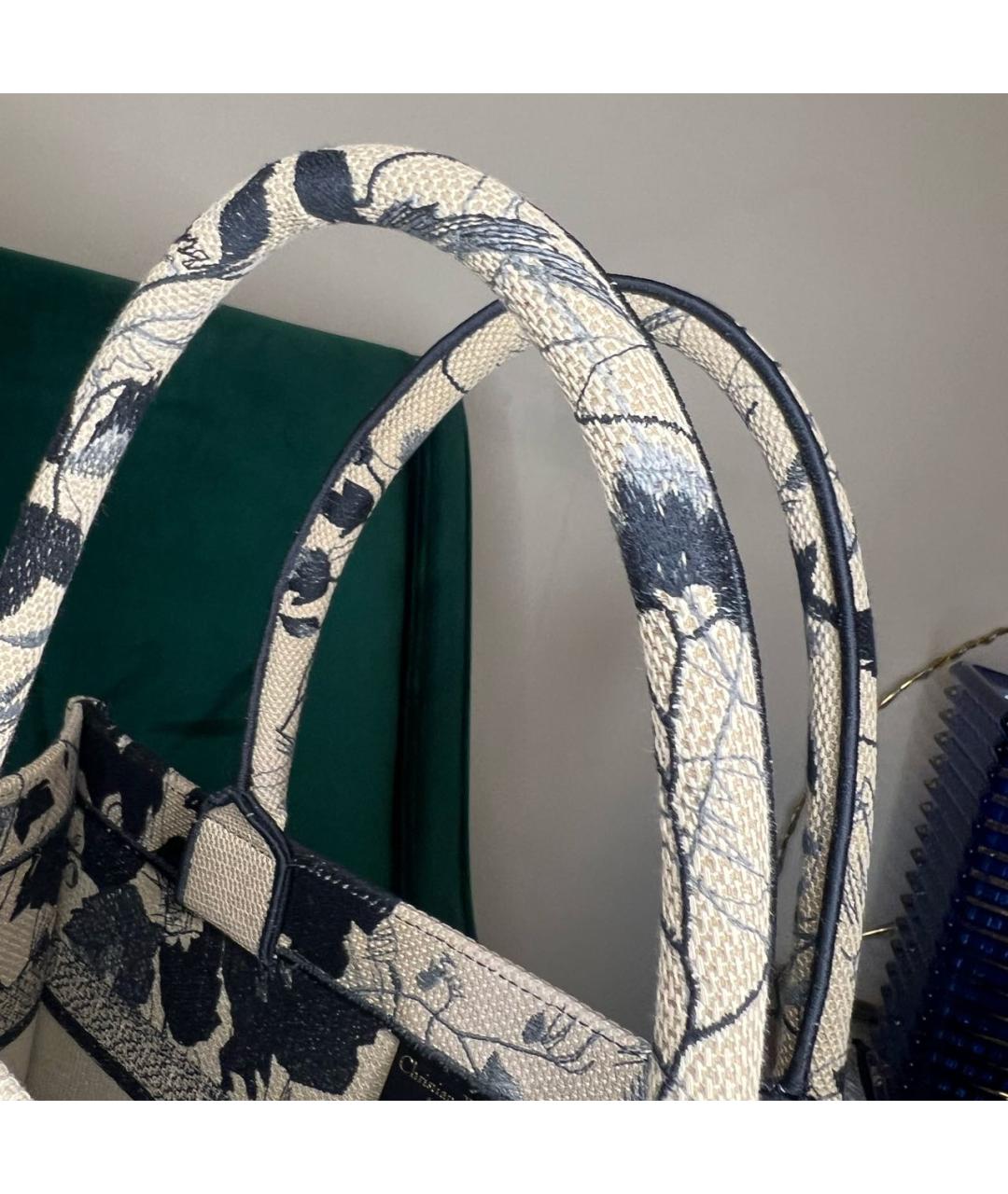 CHRISTIAN DIOR Бежевая тканевая сумка тоут, фото 6