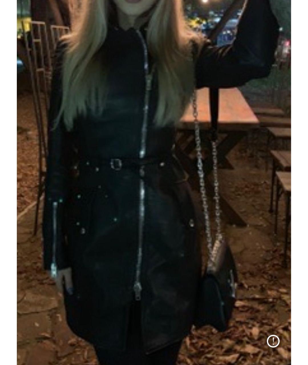 ALEXANDER WANG Черное кожаное пальто, фото 5