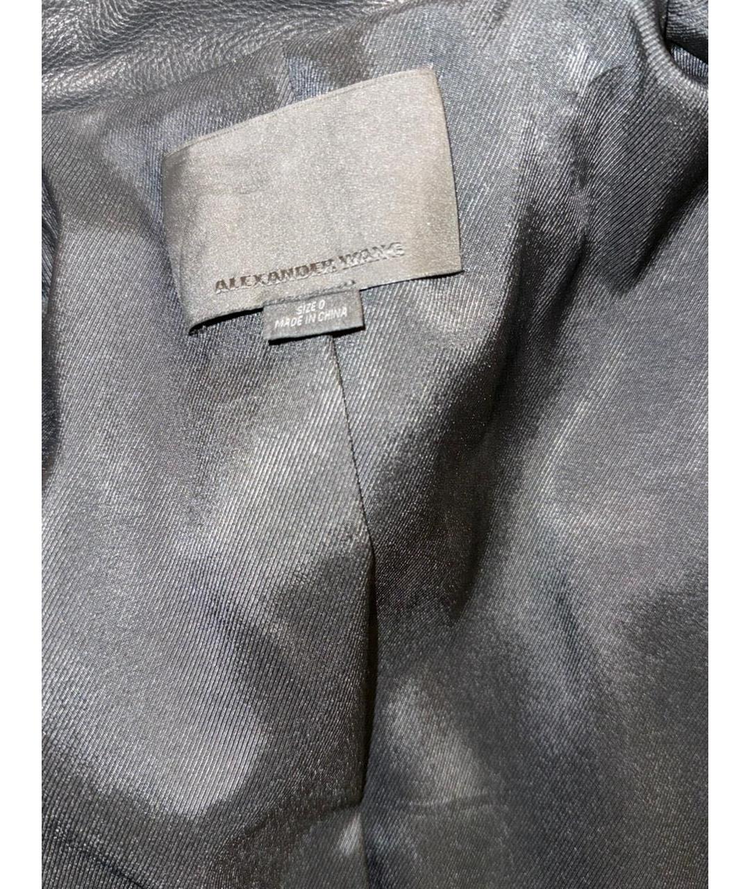 ALEXANDER WANG Черное кожаное пальто, фото 3