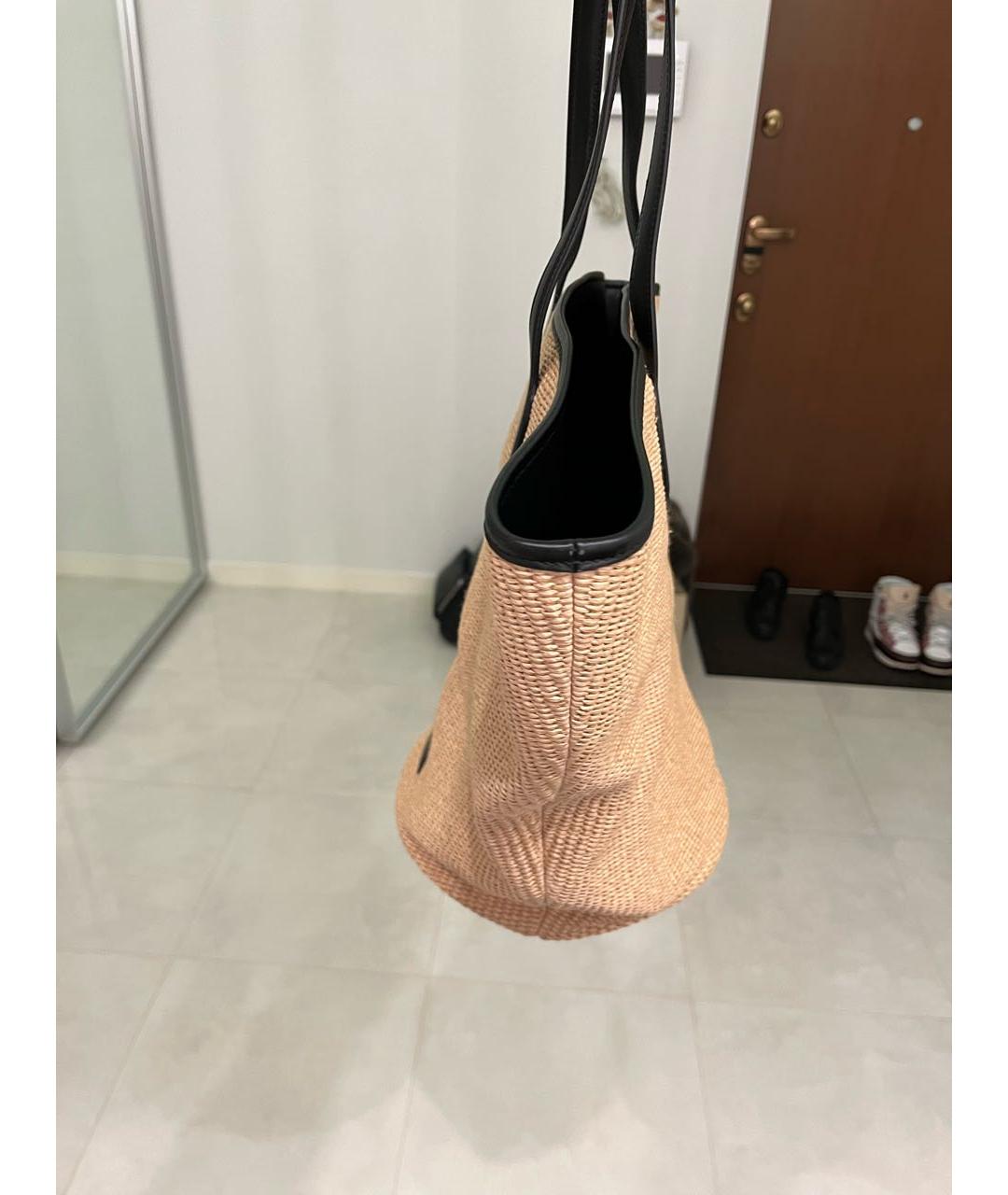 KHAITE Бежевая пелетеная сумка тоут, фото 3