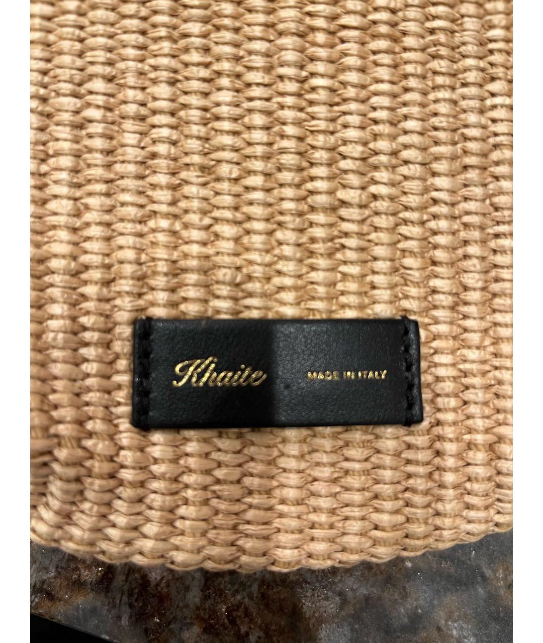 KHAITE Бежевая пелетеная сумка тоут, фото 4