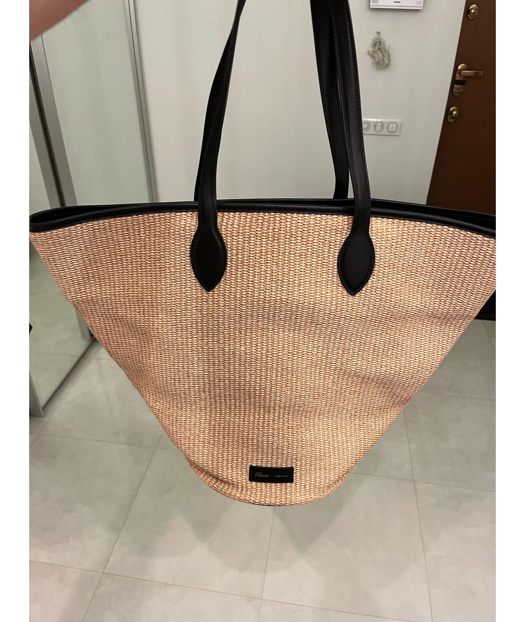 KHAITE Бежевая пелетеная сумка тоут, фото 2