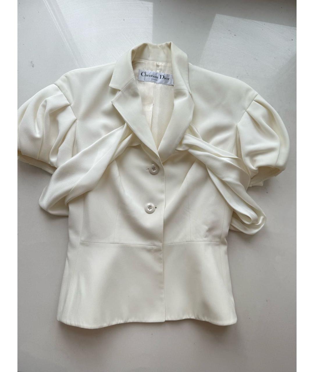 CHRISTIAN DIOR Белый жакет/пиджак, фото 3