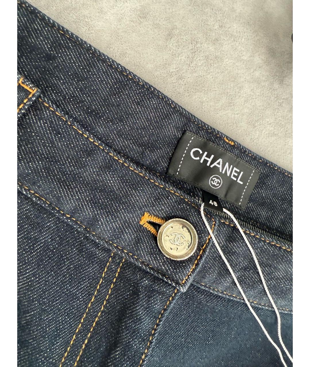 CHANEL Хлопковые прямые джинсы, фото 3