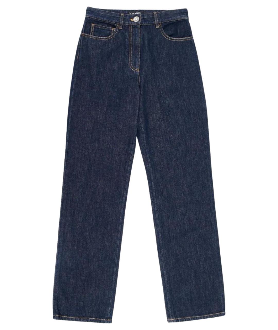 CHANEL Хлопковые прямые джинсы, фото 1