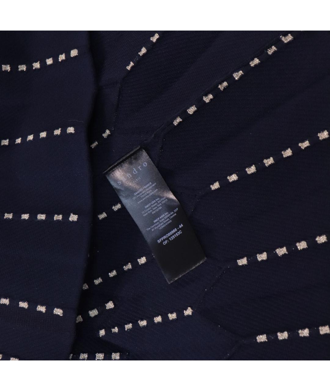 SANDRO Темно-синее вискозное повседневное платье, фото 4