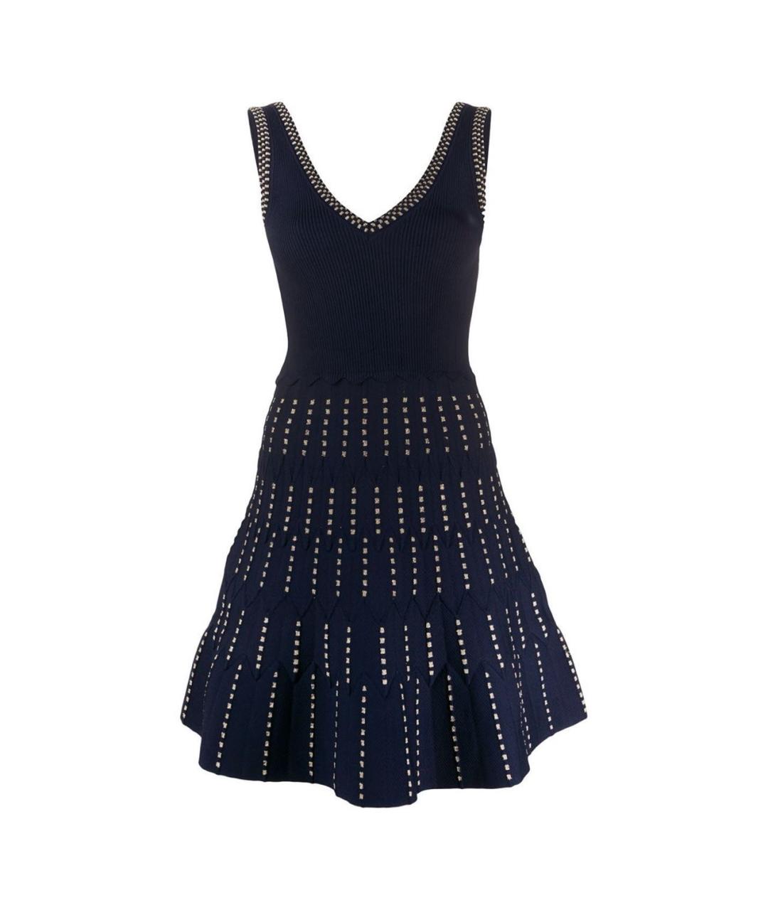 SANDRO Темно-синее вискозное повседневное платье, фото 1