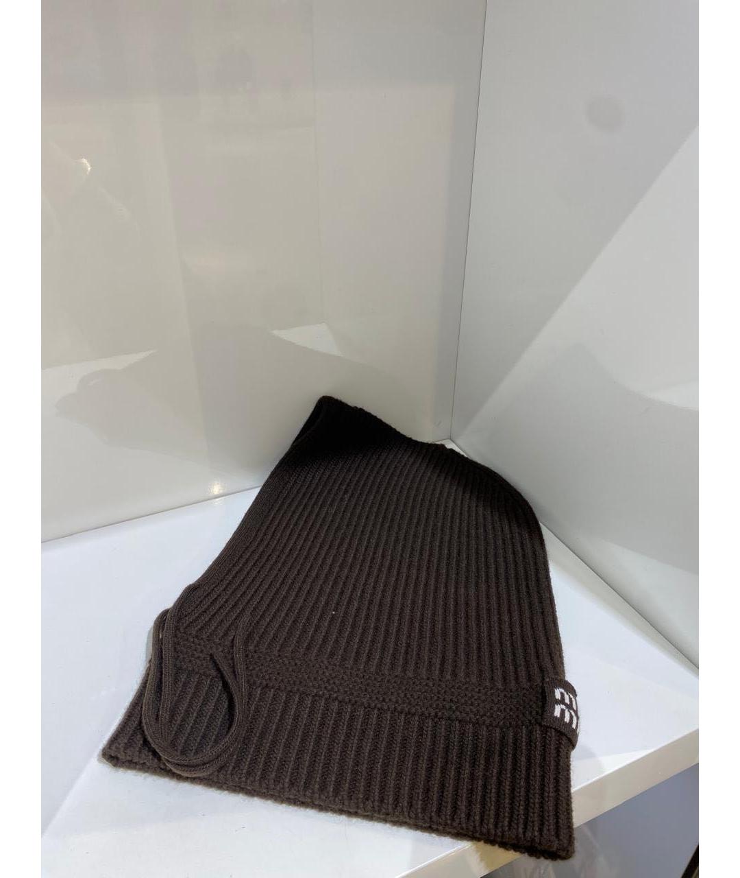 MIU MIU Коричневая шапка, фото 2