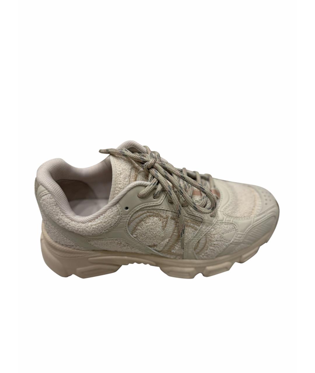 CHRISTIAN DIOR Бежевые кожаные кроссовки, фото 1