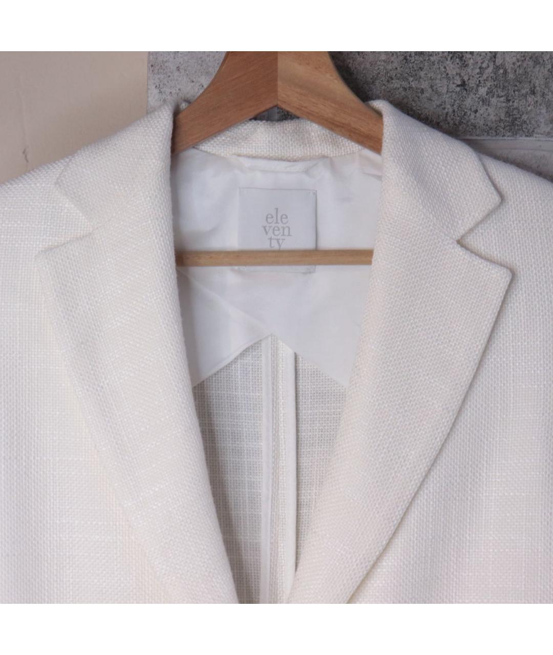 ELEVENTY Белый вискозный жакет/пиджак, фото 4