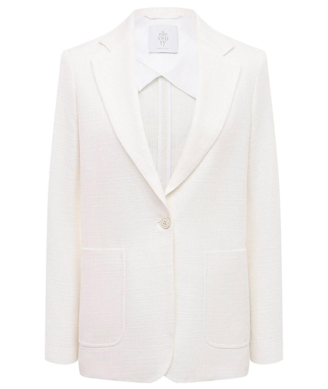 ELEVENTY Белый вискозный жакет/пиджак, фото 1