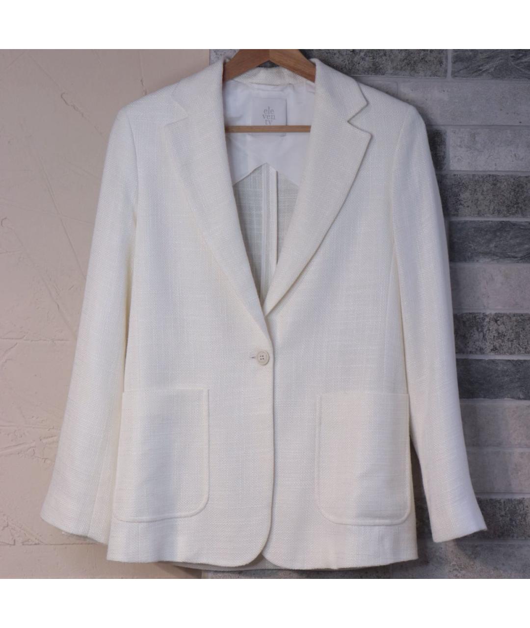 ELEVENTY Белый вискозный жакет/пиджак, фото 2