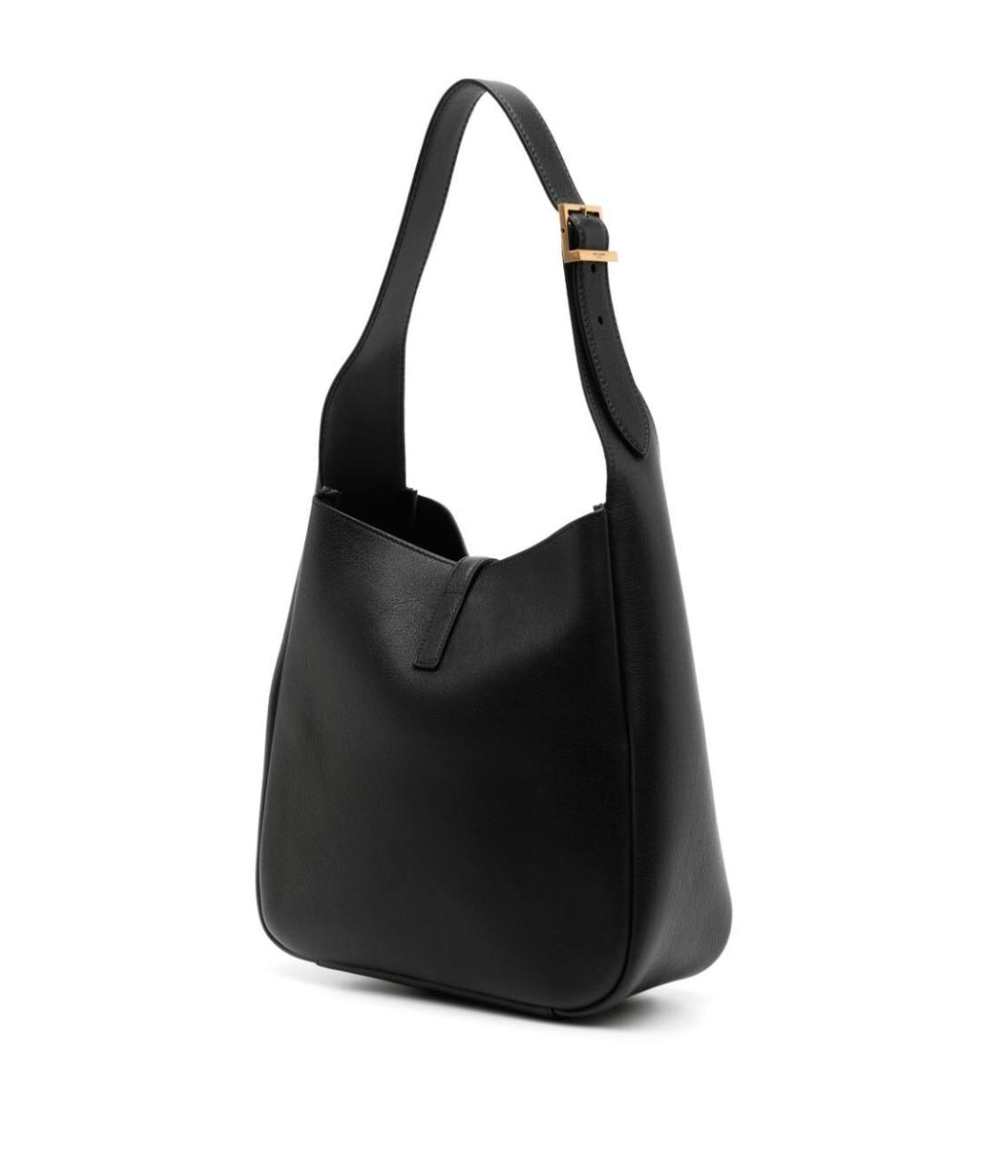 SAINT LAURENT Черная кожаная сумка через плечо, фото 4