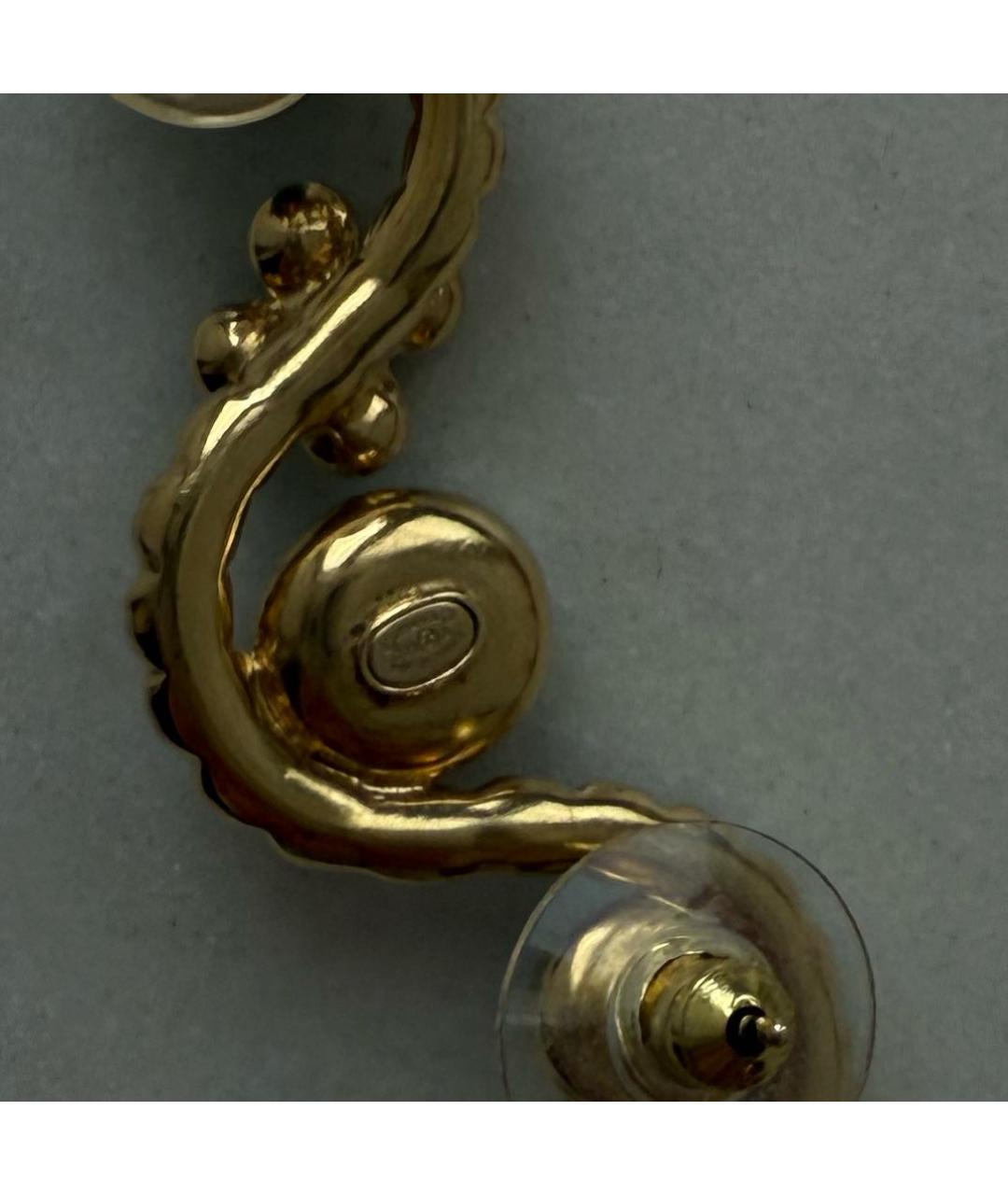 CHANEL Бирюзовые металлические серьги, фото 5