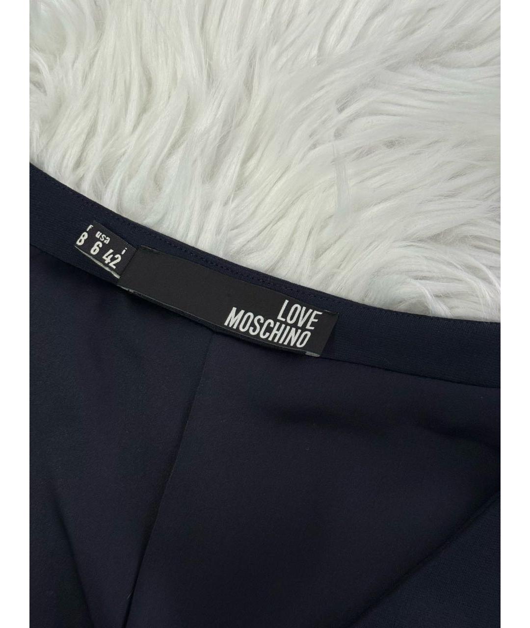 LOVE MOSCHINO Темно-синий вискозный жакет/пиджак, фото 3