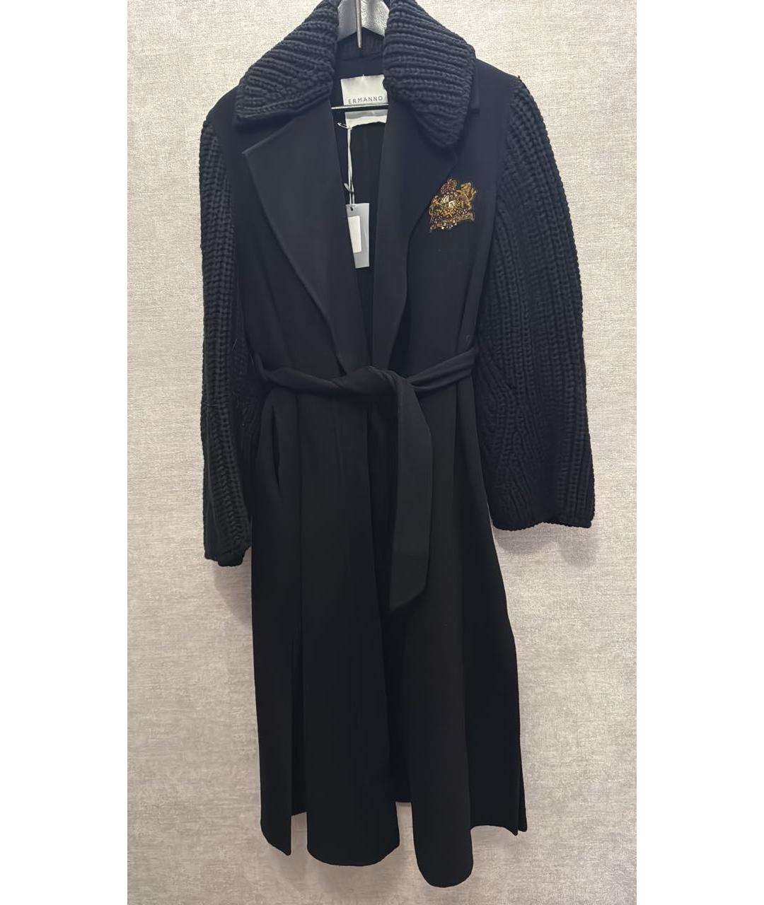 ERMANNO FIRENZE Черное кашемировое пальто, фото 7