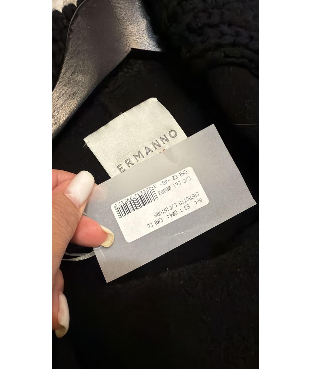 ERMANNO FIRENZE Черное кашемировое пальто, фото 5