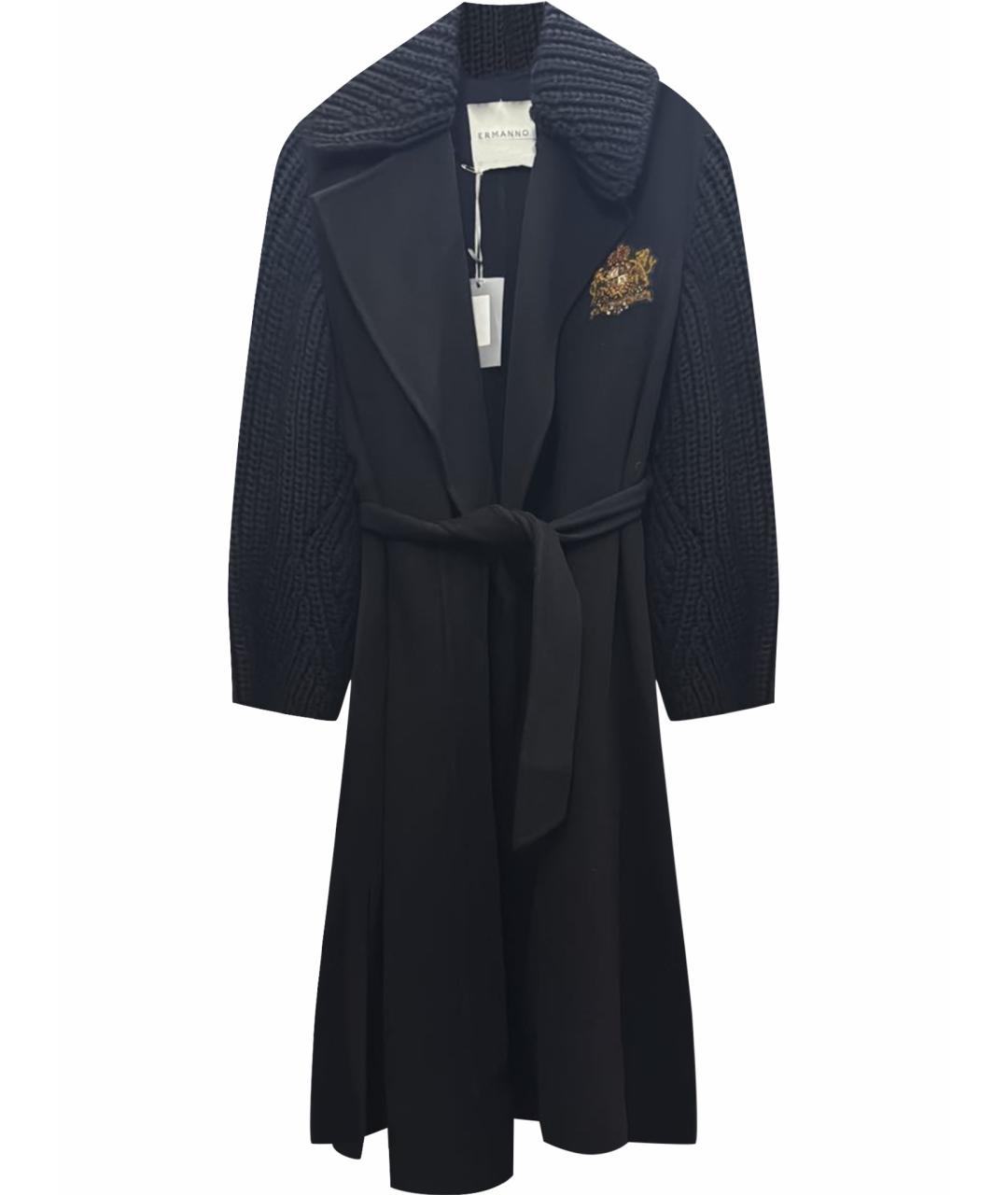 ERMANNO FIRENZE Черное кашемировое пальто, фото 1