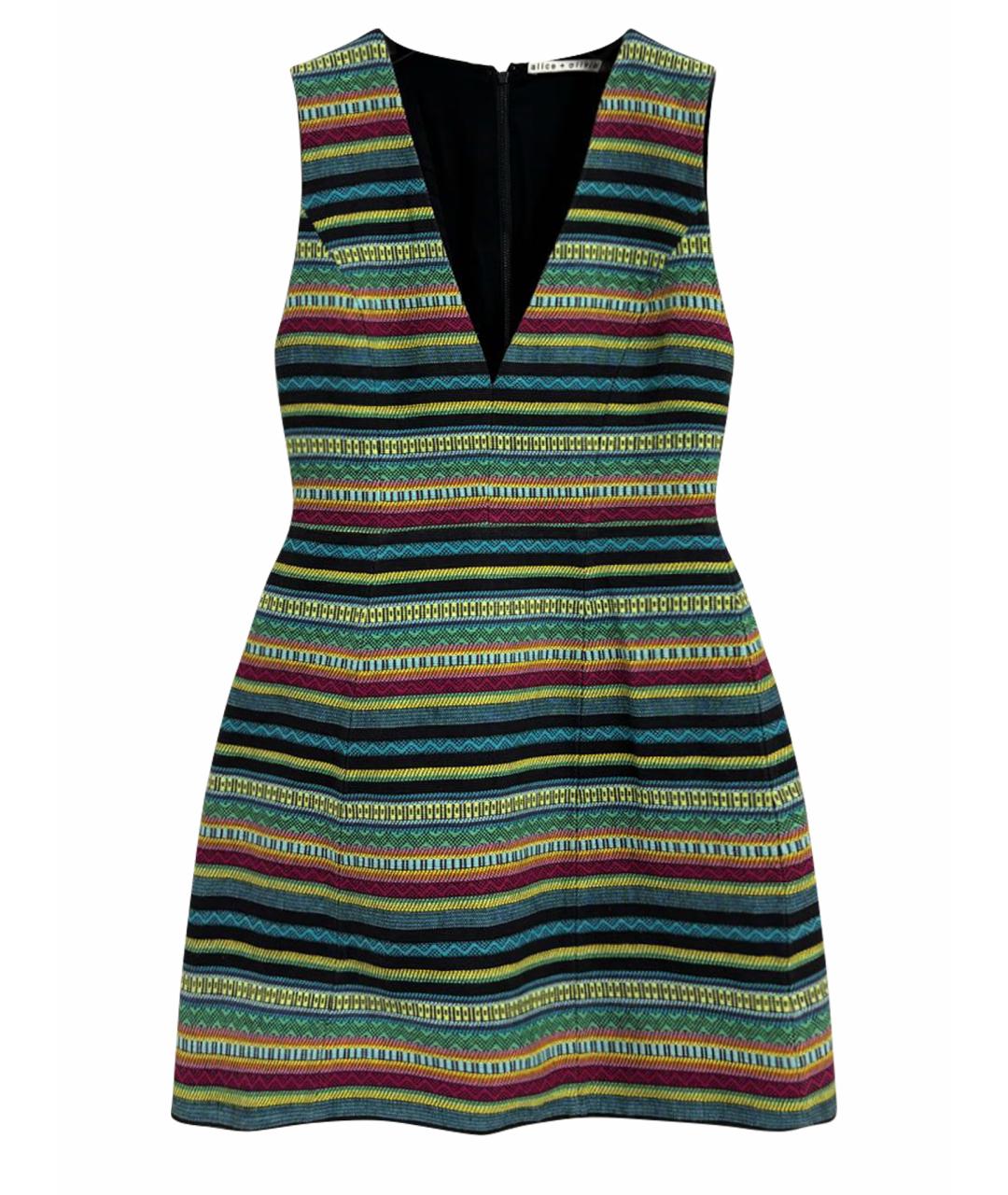 ALICE+OLIVIA Мульти хлопковое повседневное платье, фото 1