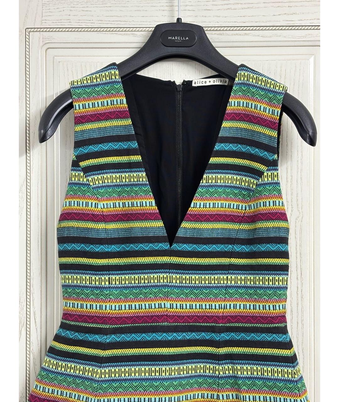 ALICE+OLIVIA Мульти хлопковое повседневное платье, фото 6