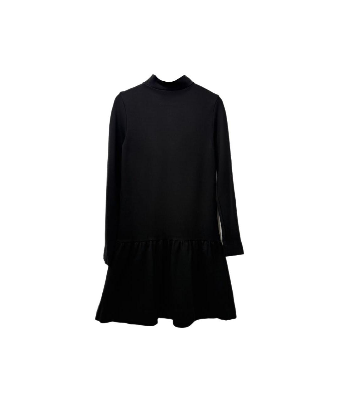 LOVE MOSCHINO Черное вискозное повседневное платье, фото 2