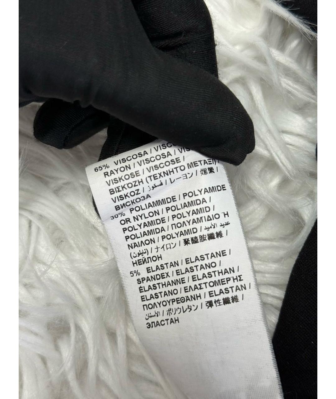 LOVE MOSCHINO Черное вискозное повседневное платье, фото 7