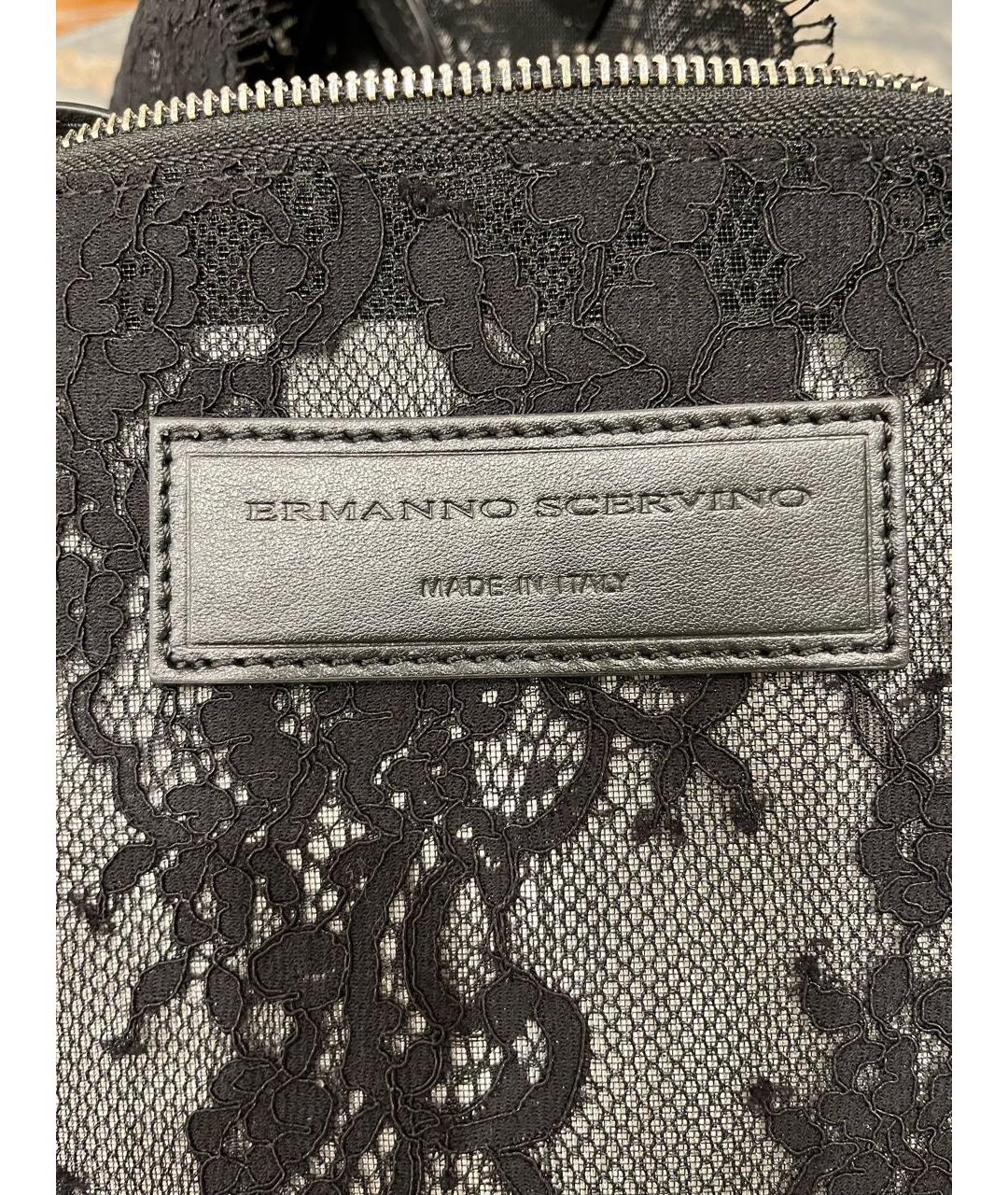 ERMANNO SCERVINO Черная тканевая сумка тоут, фото 6