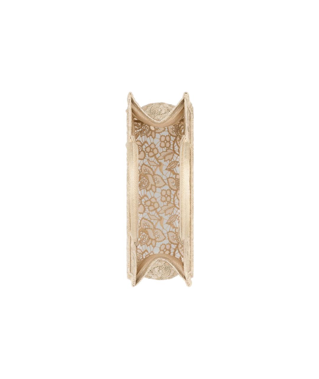 CHRISTIAN DIOR Бежевая жаккардовая сумка через плечо, фото 4