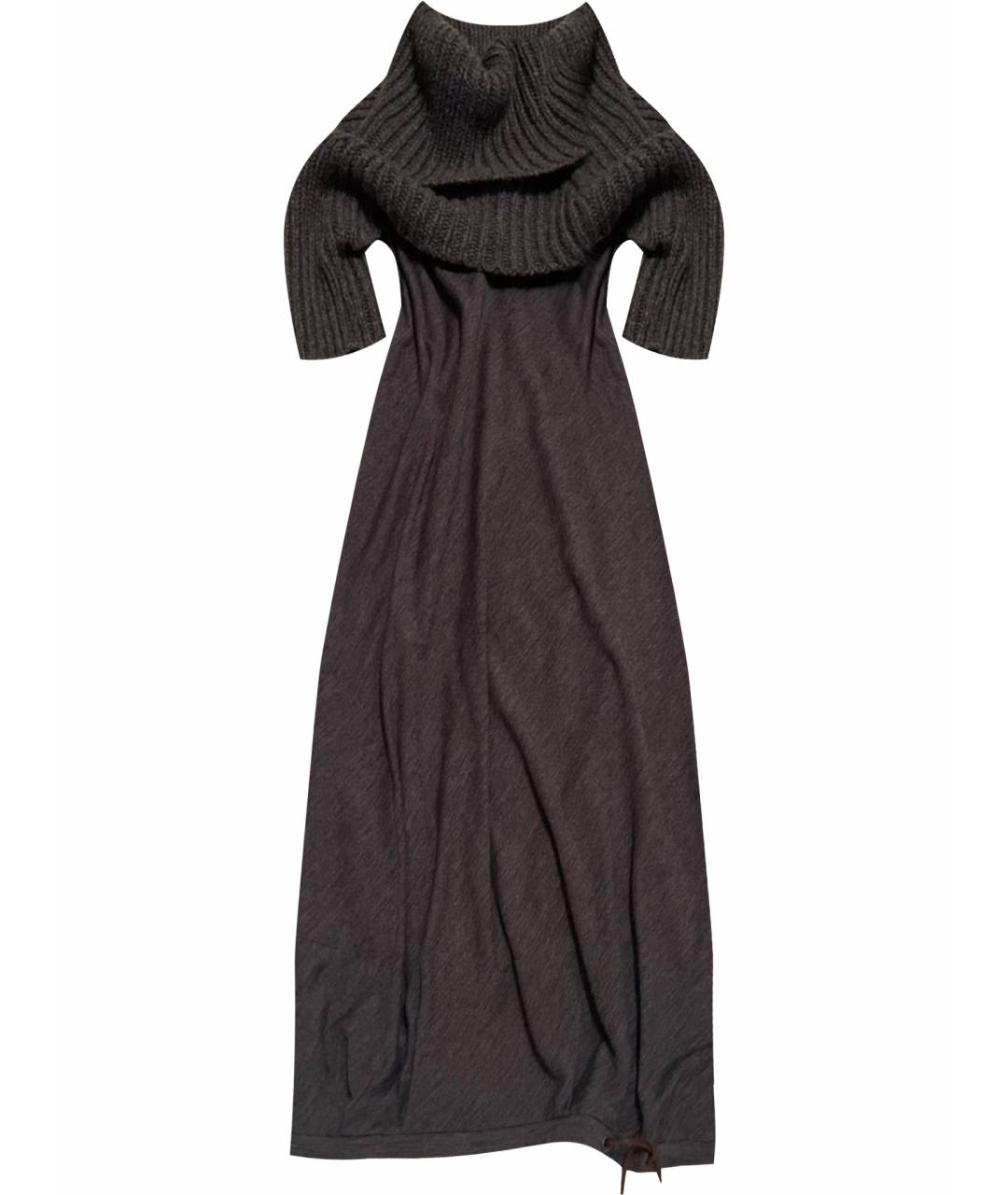 BRUNELLO CUCINELLI Серое кашемировое повседневное платье, фото 1