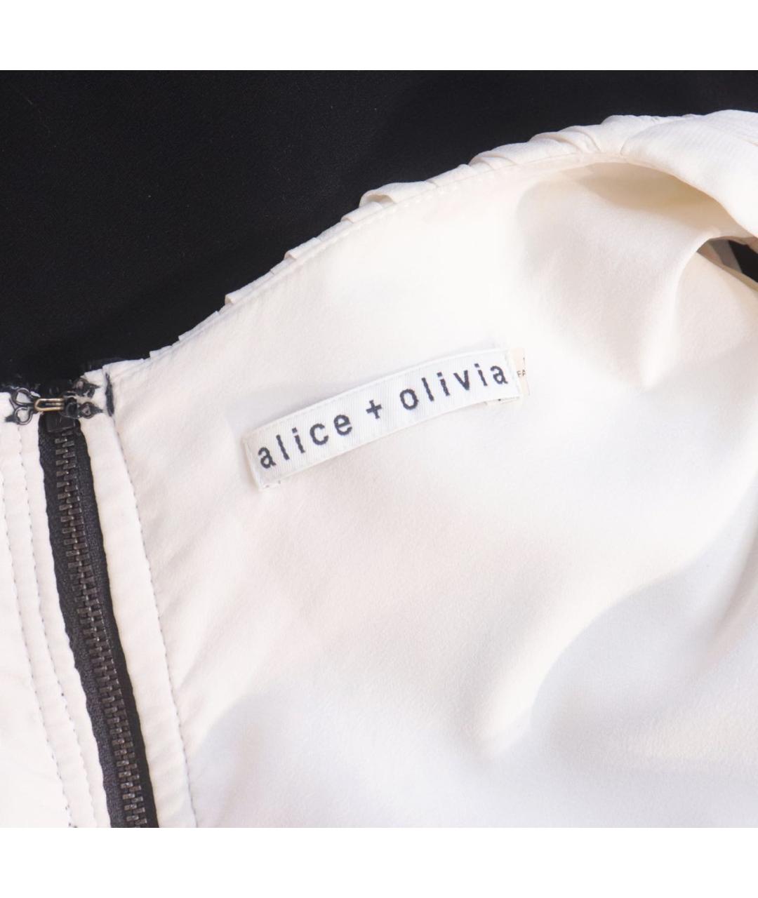 ALICE+OLIVIA Мульти шелковое коктейльное платье, фото 4