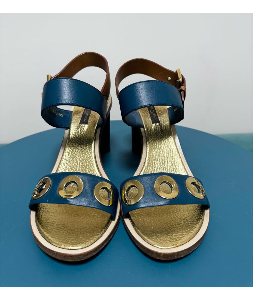 LOUIS VUITTON Мульти кожаные босоножки, фото 2