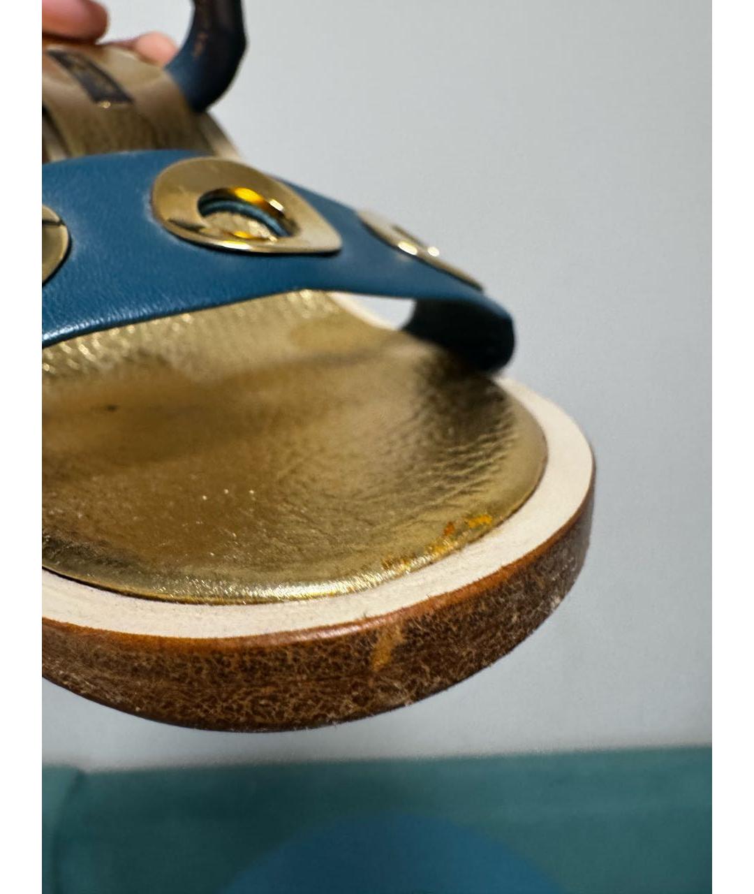 LOUIS VUITTON Мульти кожаные босоножки, фото 7