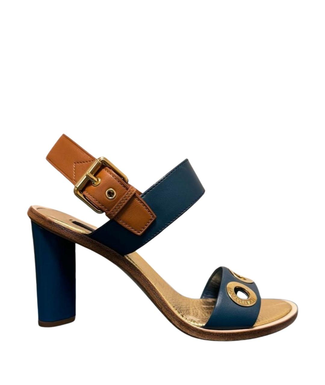 LOUIS VUITTON Мульти кожаные босоножки, фото 1