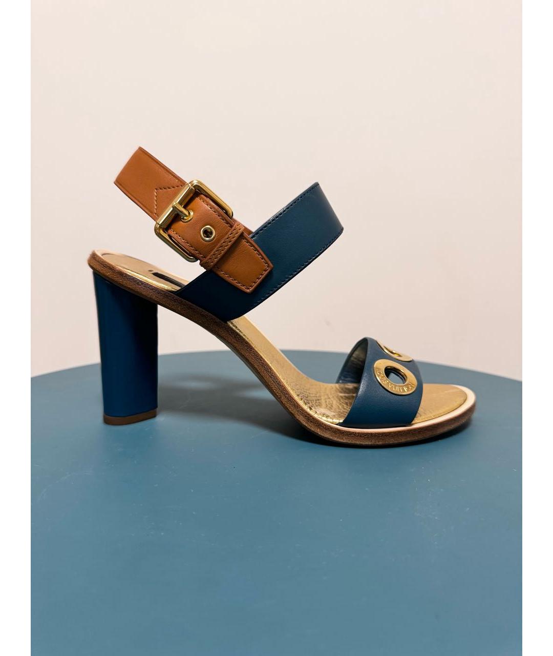 LOUIS VUITTON Мульти кожаные босоножки, фото 8