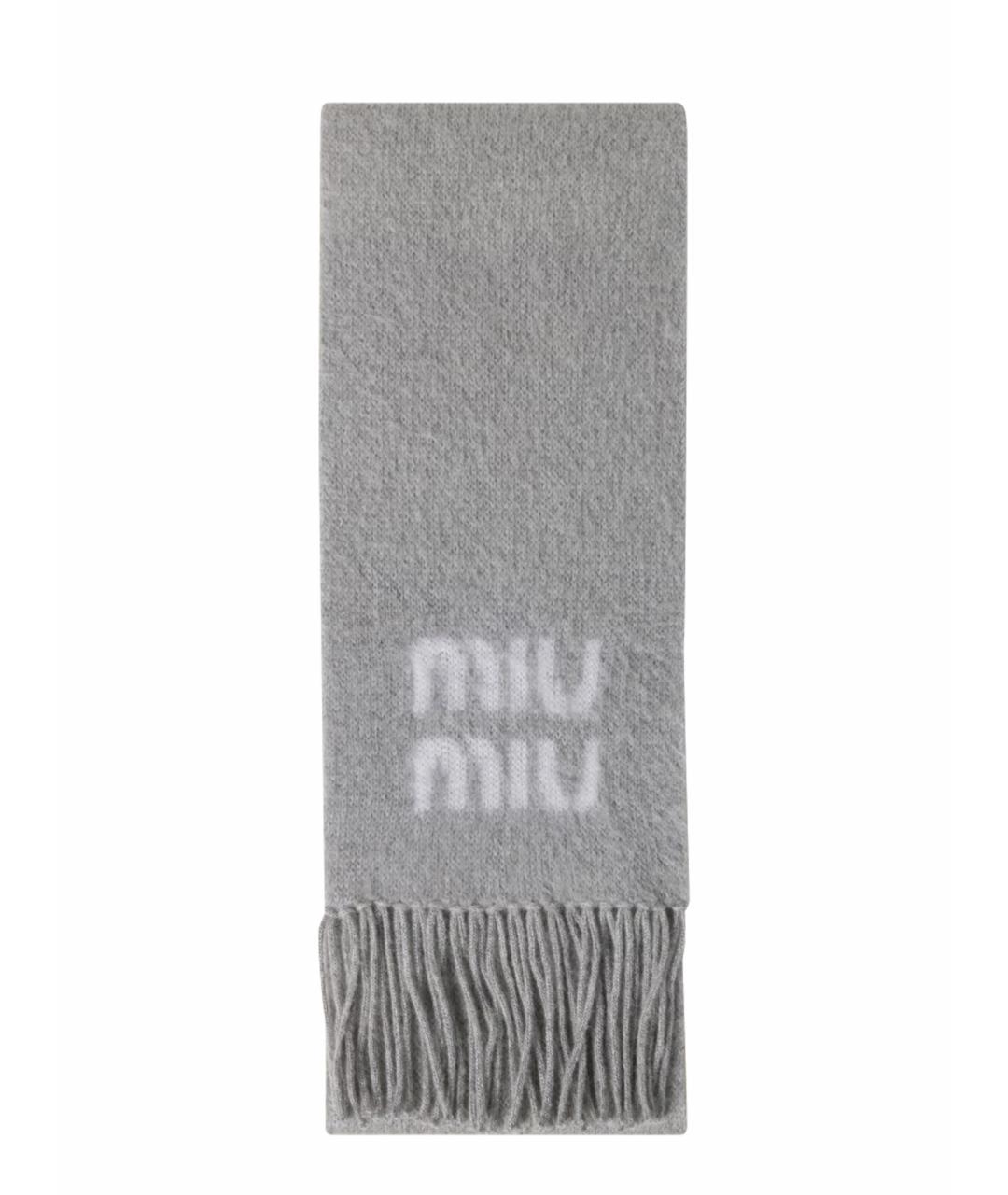 MIU MIU Серый шарф, фото 1