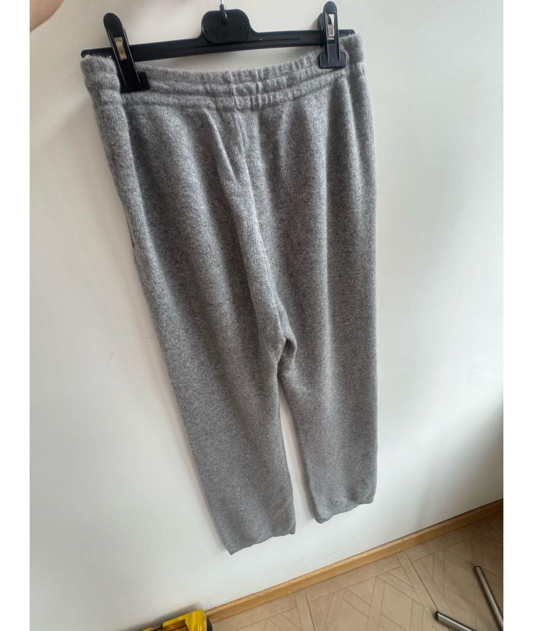 SPORTY AND RICH Антрацитовые кашемировые брюки широкие, фото 2