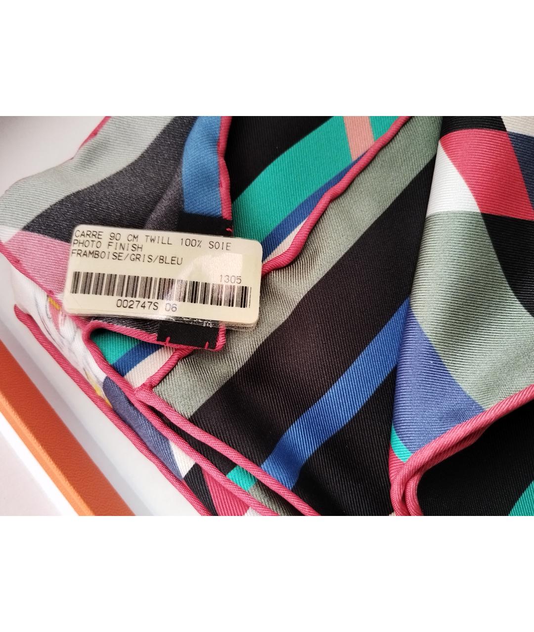 HERMES Мульти шелковый платок, фото 2