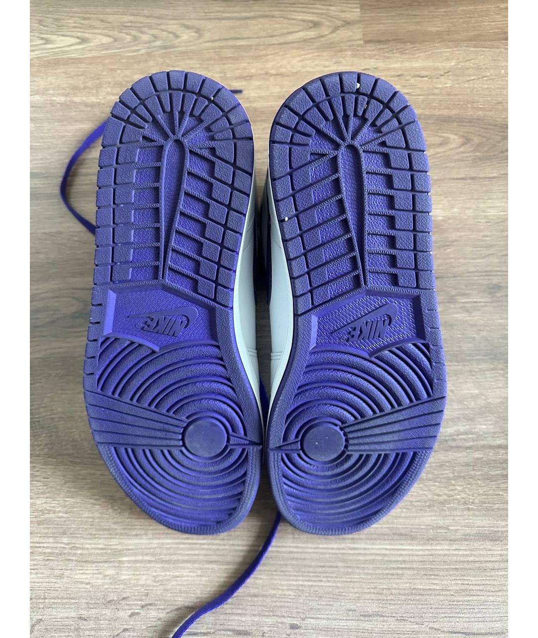 JORDAN Белые кожаные высокие кроссовки / кеды, фото 6