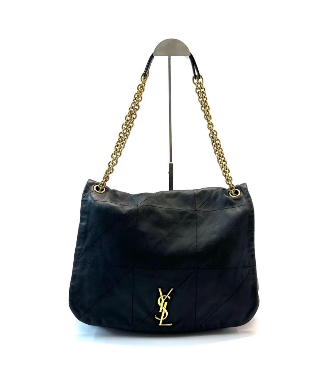 SAINT LAURENT Черная кожаная сумка через плечо, фото 7
