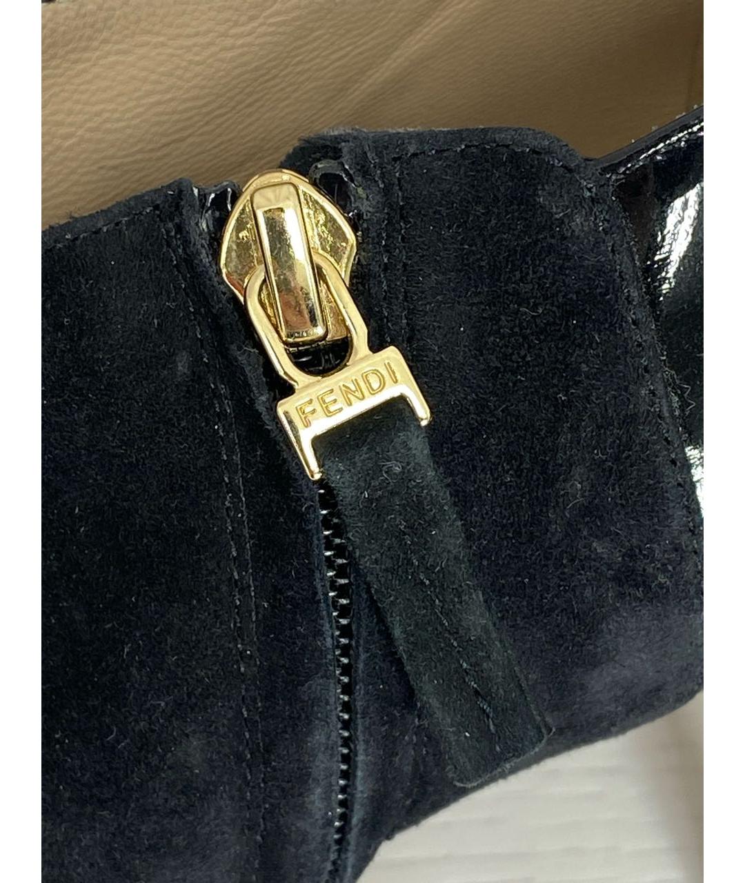 FENDI Черные замшевые ботильоны, фото 7