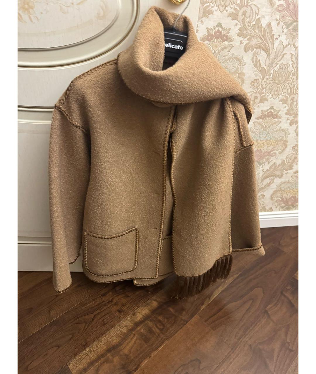 TOTEME Коричневое шерстяное пальто, фото 9