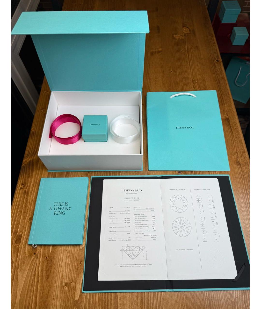 TIFFANY&CO Серебряное платиновое кольцо, фото 6