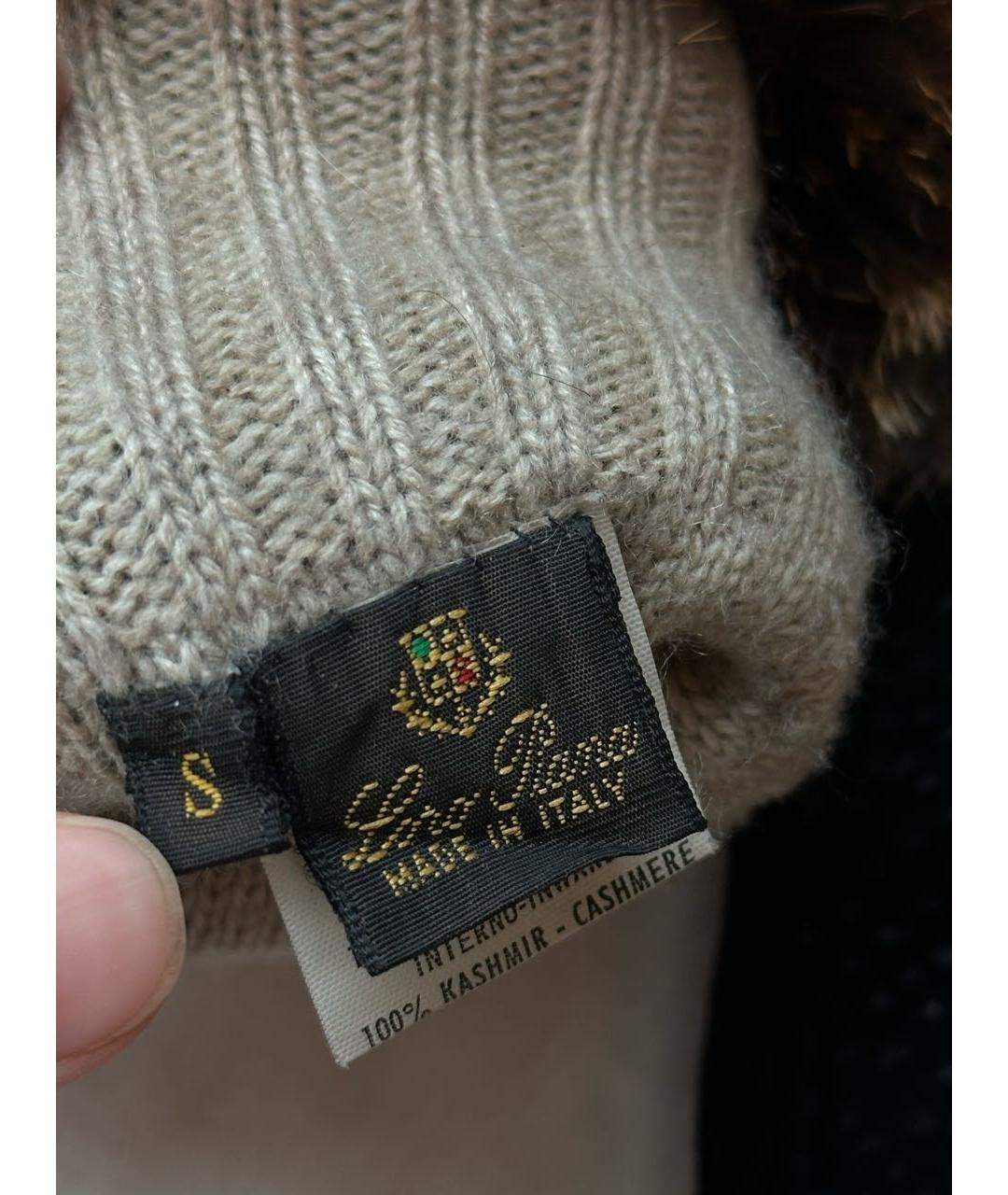 LORO PIANA Черные кашемировые перчатки, фото 4