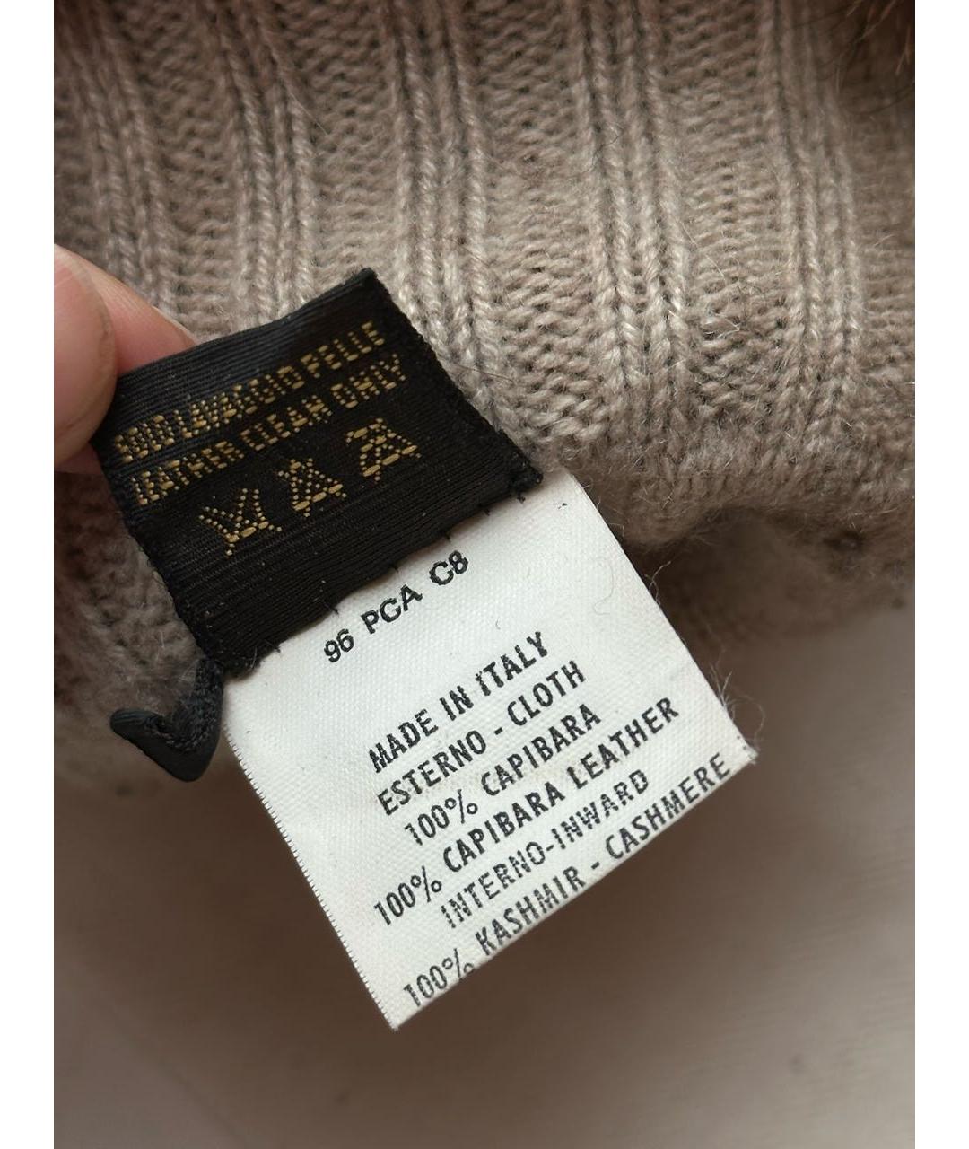 LORO PIANA Черные кашемировые перчатки, фото 5