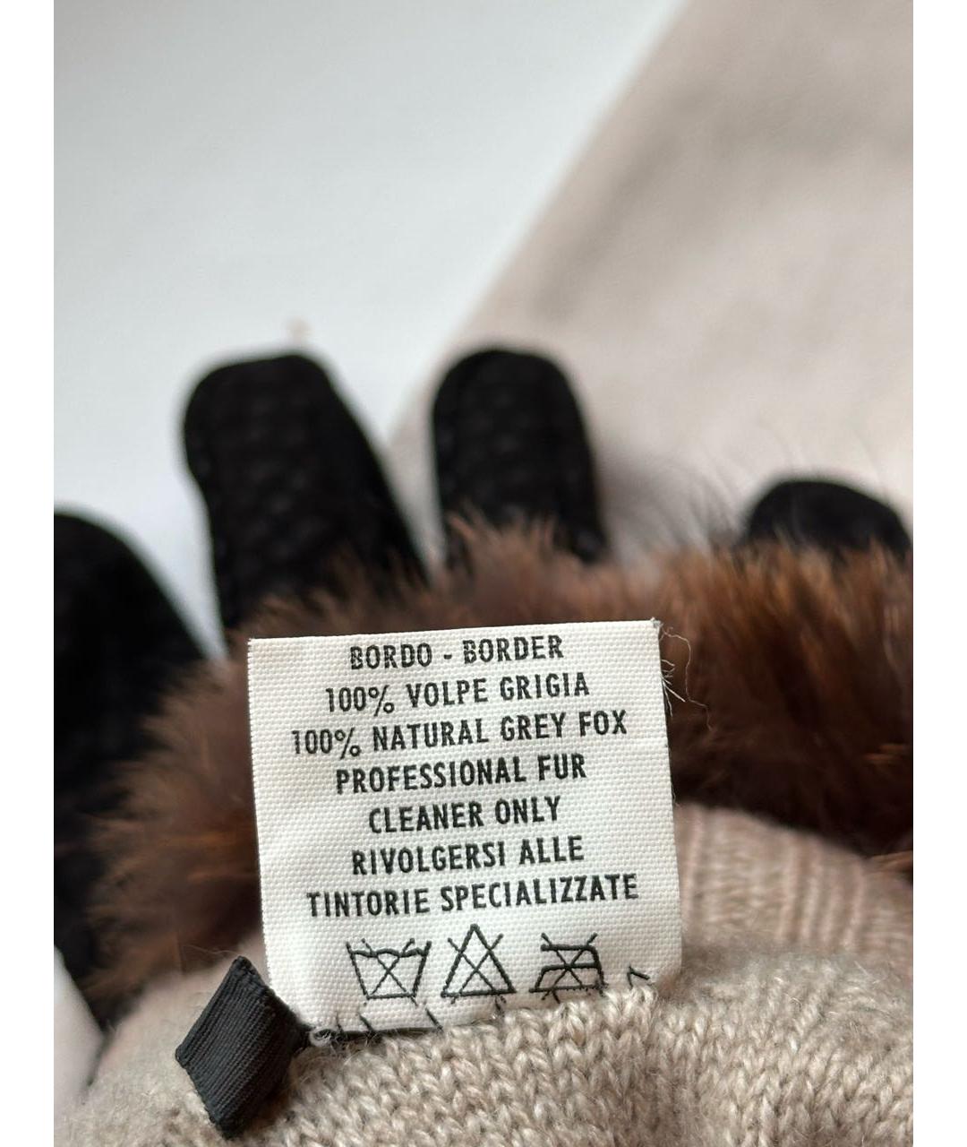 LORO PIANA Черные кашемировые перчатки, фото 6